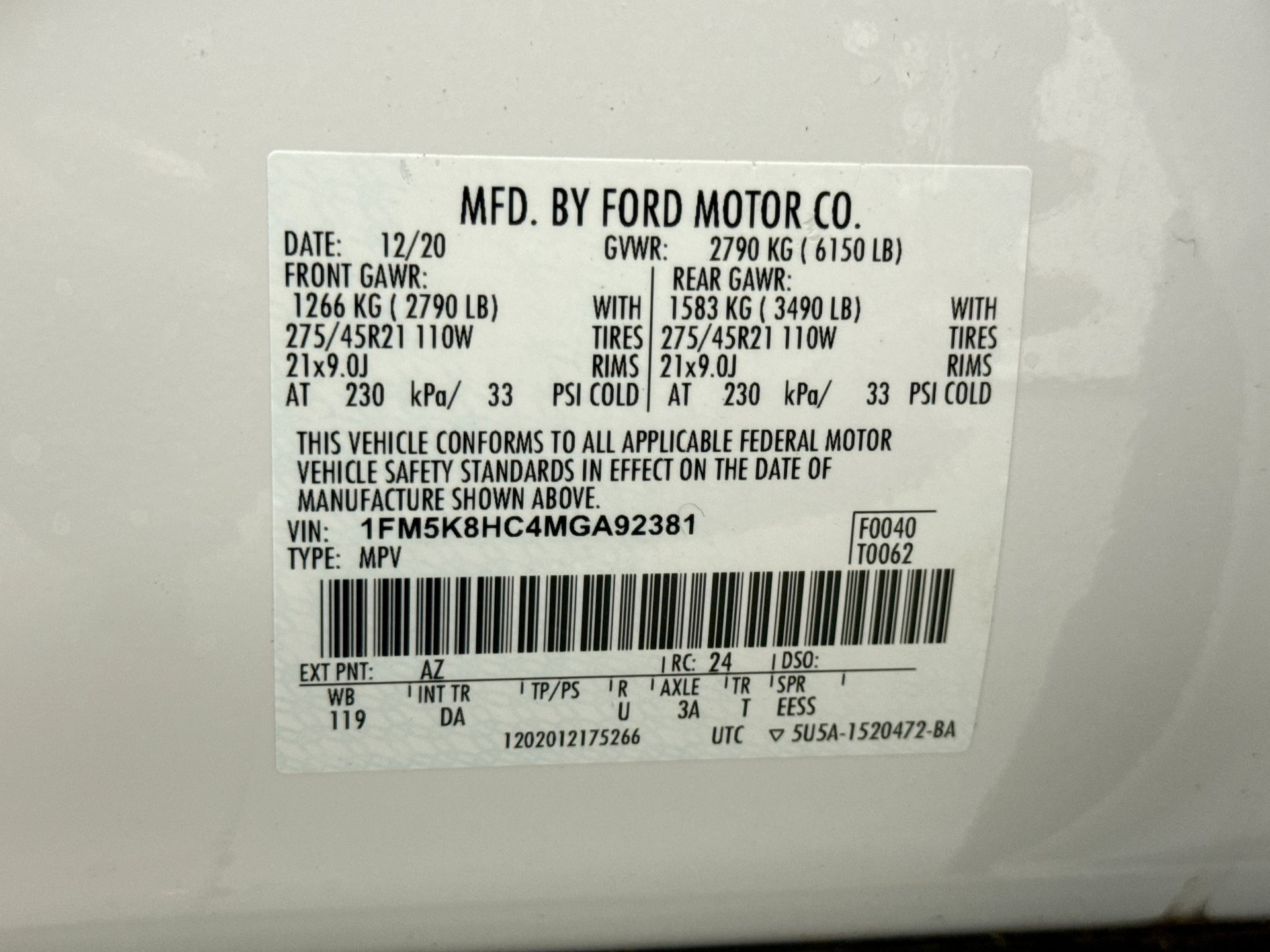 Used 2021 Ford Explorer Platinum w/ Equipment Group 601A AWD/4WD image 28