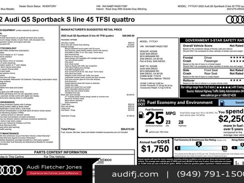 Used 2022 Audi Q5 2.0T Prestige w/ Prestige Package image 2