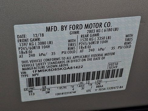 Used 2019 Ford Explorer XLT w/ Equipment Group 202A AWD/4WD image 30