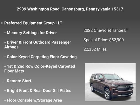 Certified 2022 Chevrolet Tahoe LT AWD/4WD image 5
