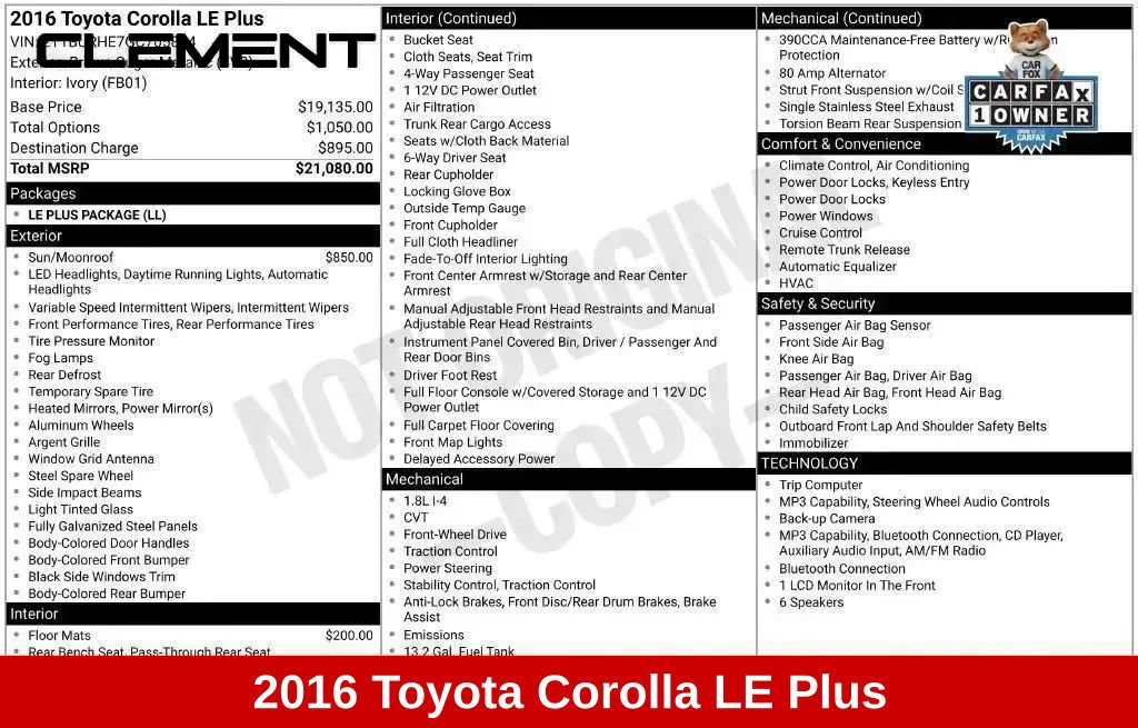 Used 2016 Toyota Corolla LE FWD image 8