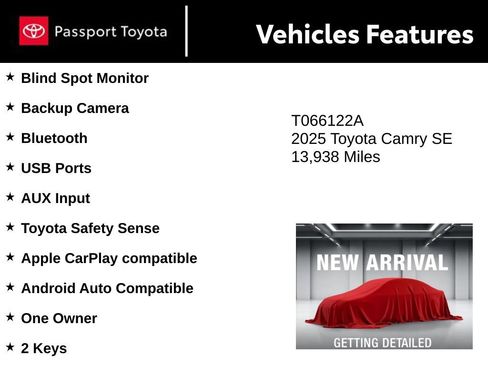 Used 2025 Toyota Camry SE FWD image 8