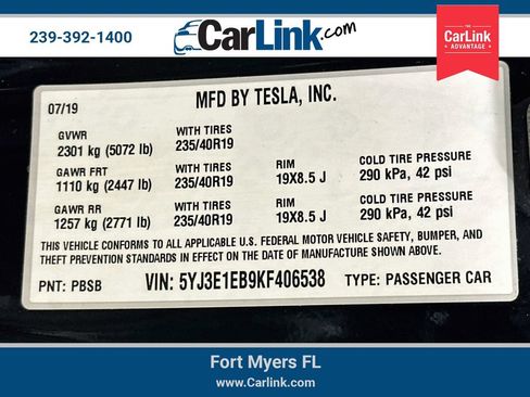 Used 2019 Tesla Model 3 Long Range AWD/4WD image 38