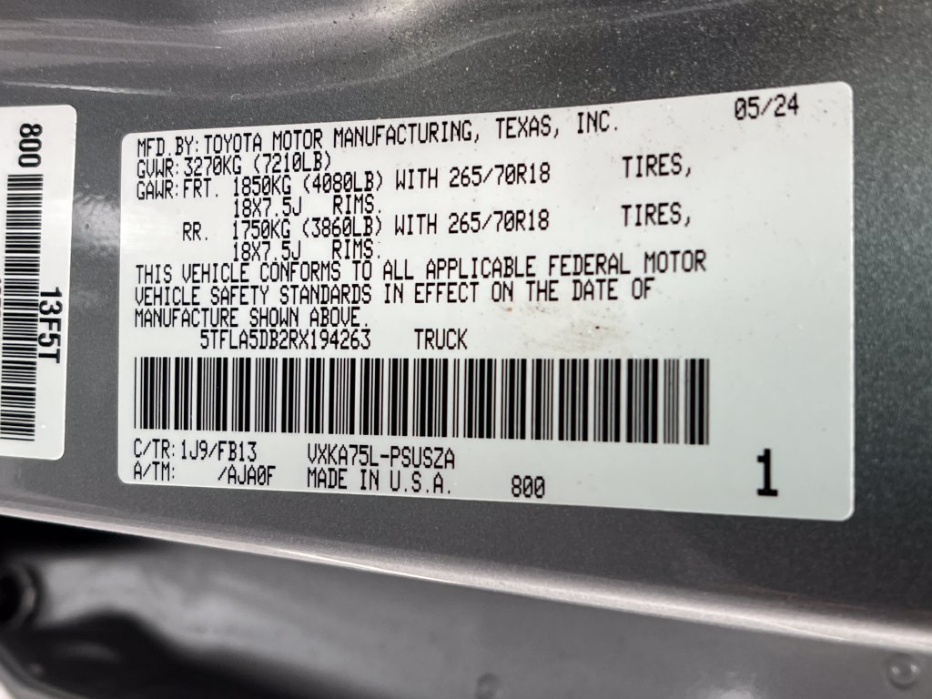 Used 2024 Toyota Tundra SR5 w/ TRD Off-Road Package AWD/4WD image 10