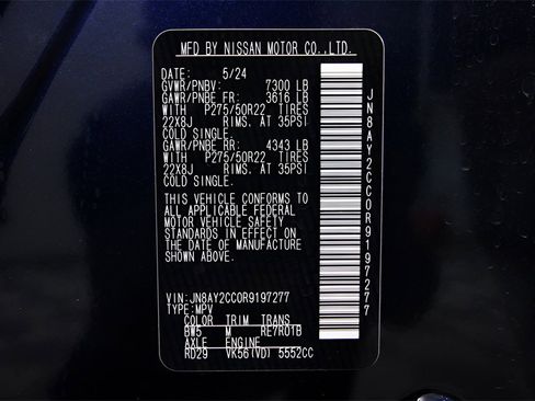 Used 2024 Nissan Armada Platinum w/ Cargo Package image 35