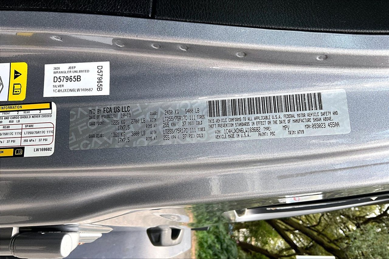 Used 2020 Jeep Wrangler Unlimited Sport AWD/4WD image 16