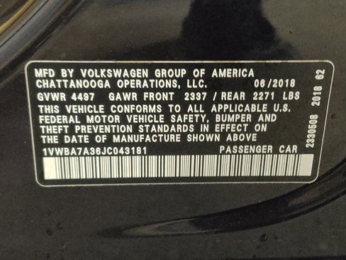 Used 2018 Volkswagen Passat 2.0T SE FWD image 33