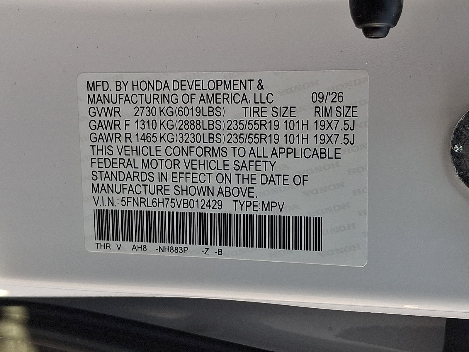 New 2027 Honda Odyssey Sport-L image 28