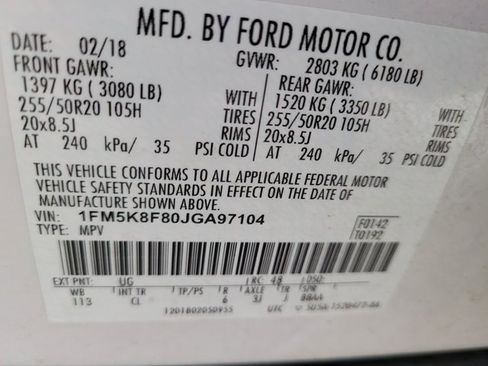 Used 2018 Ford Explorer Limited w/ Equipment Group 301A image 51