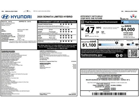 Used 2025 Hyundai Sonata Limited image 2