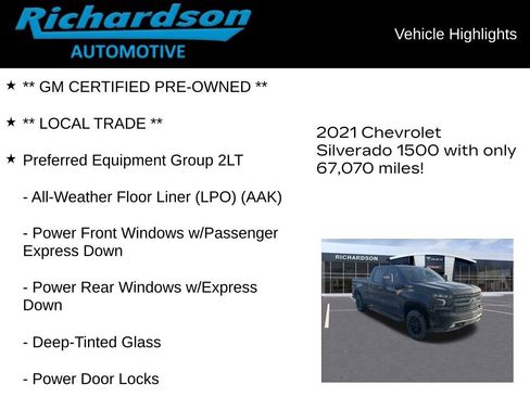 Certified 2021 Chevrolet Silverado 1500 LT Trail Boss w/ Convenience Package II image 12