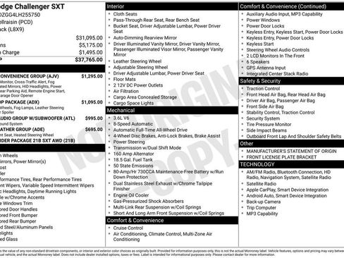 Used 2020 Dodge Challenger SXT w/ Driver Convenience Group image 2