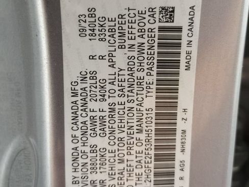 Certified 2024 Honda Civic Sport image 32