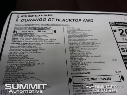 New 2026 Dodge Durango GT AWD/4WD image 36