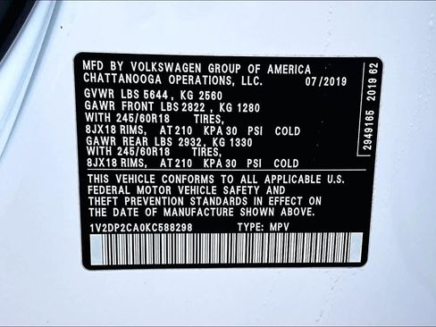 Used 2019 Volkswagen Atlas SE FWD image 34