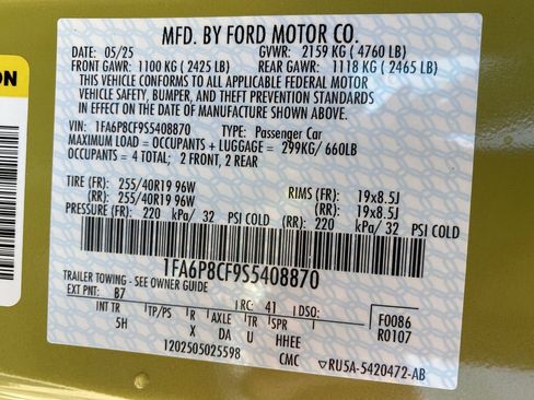 New 2025 Ford Mustang GT Premium image 52