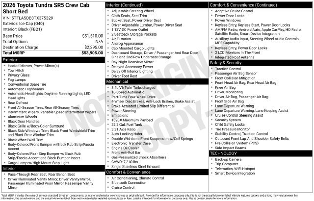 Used 2026 Toyota Tundra SR5 AWD/4WD image 17