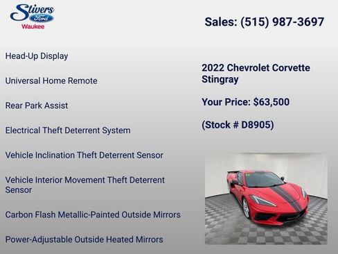Used 2022 Chevrolet Corvette Stingray Preferred Cpe w/ 2LT RWD image 34
