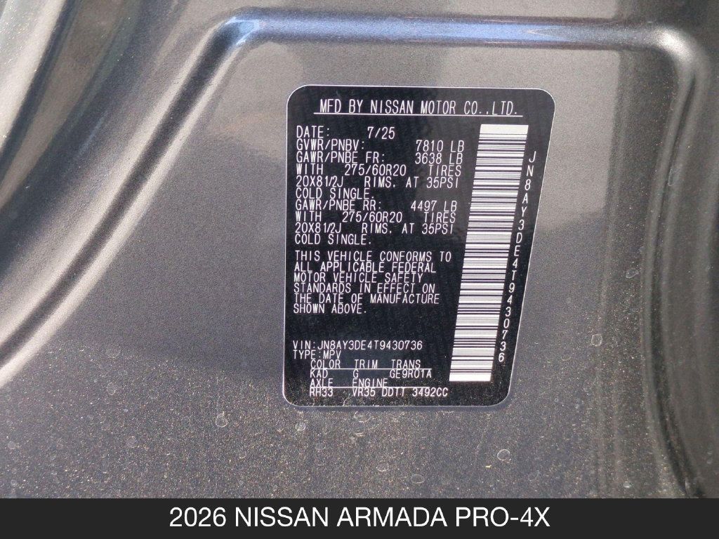 Certified 2026 Nissan Armada PRO-4X AWD/4WD image 24