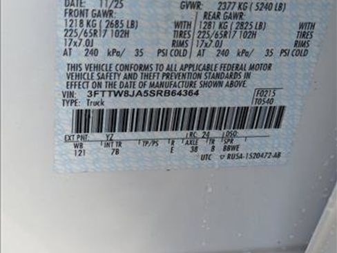 New 2025 Ford Maverick XLT w/ Equipment Group 302A image 16