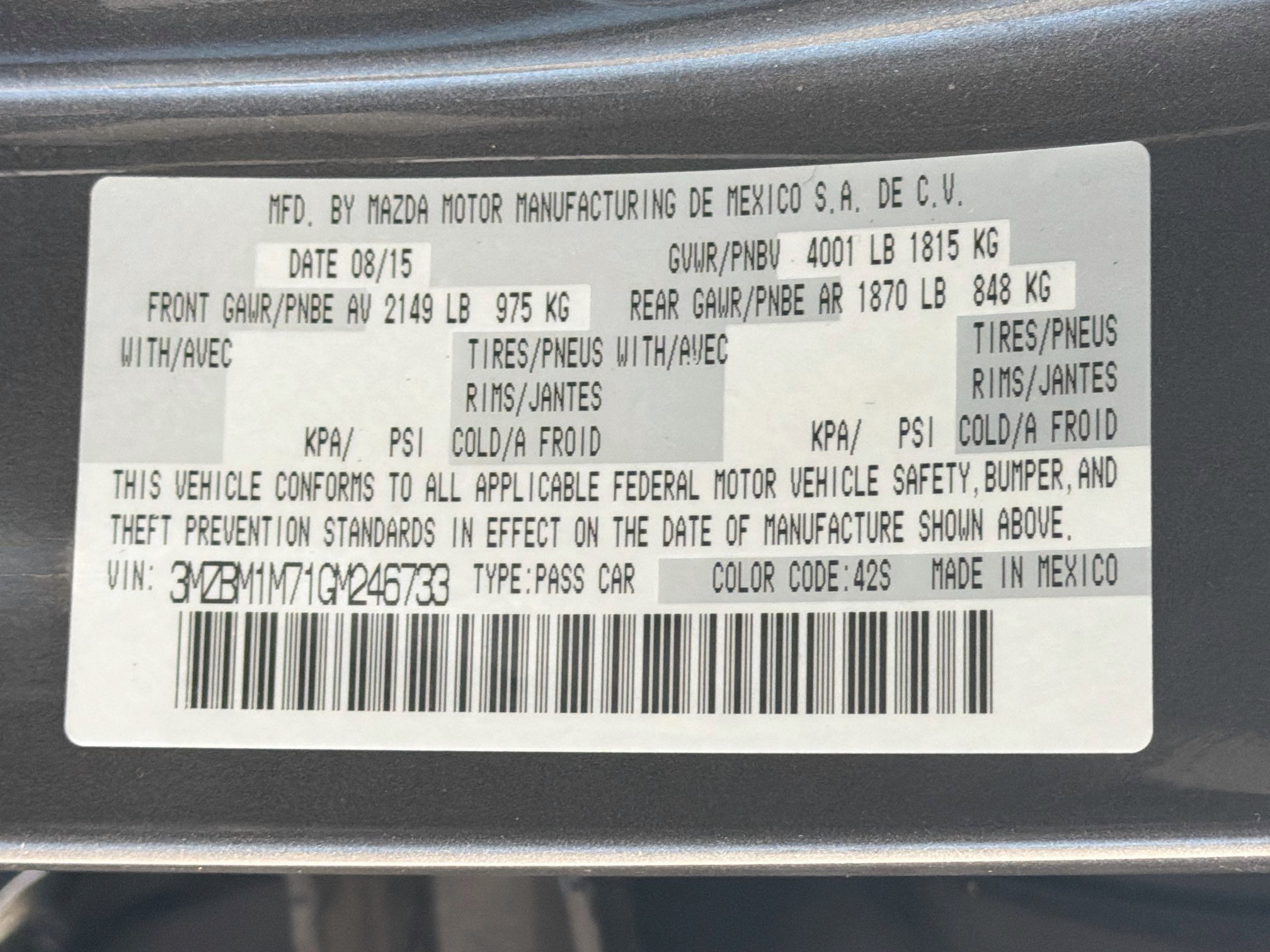 Used 2016 MAZDA MAZDA3 i Touring w/ Popular Equipment Package FWD image 12