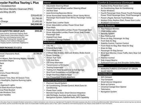 Used 2019 Chrysler Pacifica Touring-L Plus w/ Advanced Safetytec Group image 51