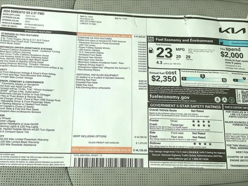 Certified 2024 Kia Sorento SX image 20