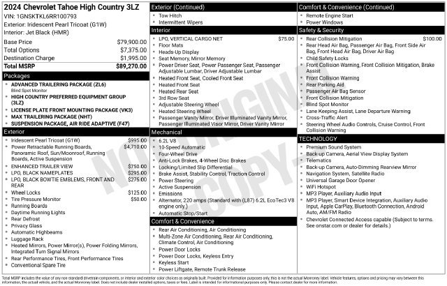 Used 2024 Chevrolet Tahoe High Country AWD/4WD image 16