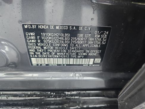 Certified 2024 Honda HR-V EX-L image 34