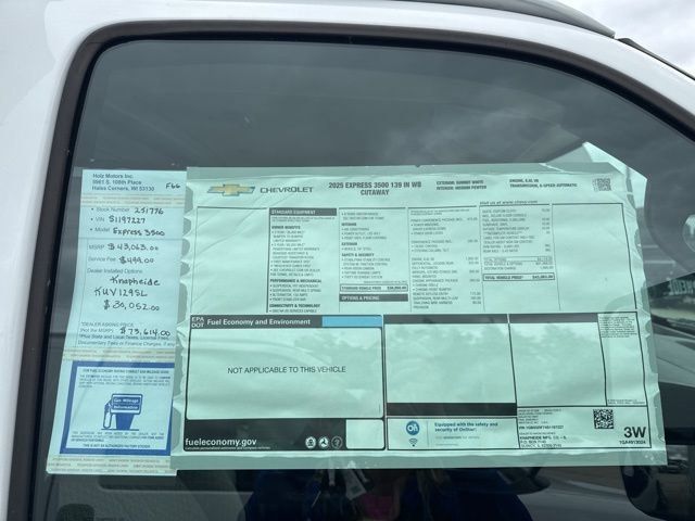 New 2025 Chevrolet Express 3500 w/ Power Convenience Package RWD image 12