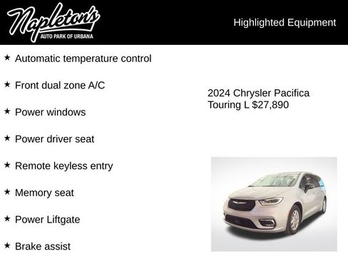 Used 2024 Chrysler Pacifica Touring-L FWD image 3