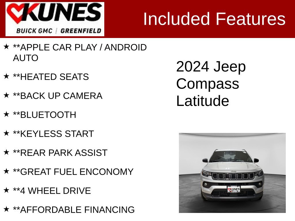 Used 2024 Jeep Compass Latitude AWD/4WD image 2