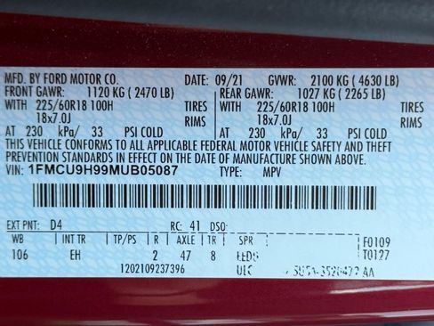Used 2021 Ford Escape SEL w/ Technology Package AWD/4WD image 46