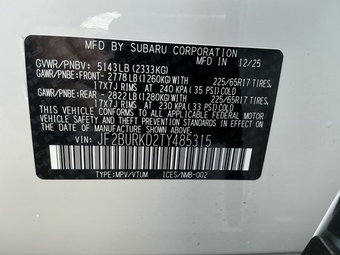 New 2026 Subaru Outback Wilderness AWD/4WD image 16