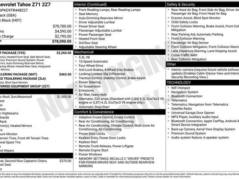 New 2026 Chevrolet Tahoe Z71 w/ Comfort Package AWD/4WD image 28