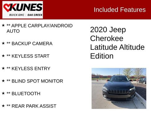 Used 2020 Jeep Cherokee Latitude Plus FWD image 2