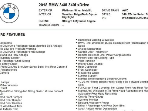 Used 2018 BMW 340i xDrive Sedan AWD/4WD image 17