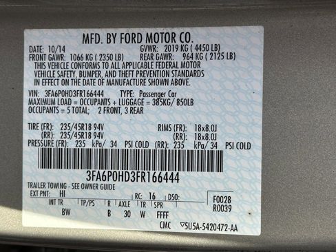 Used 2015 Ford Fusion SE w/ Equipment Group 202A image 15