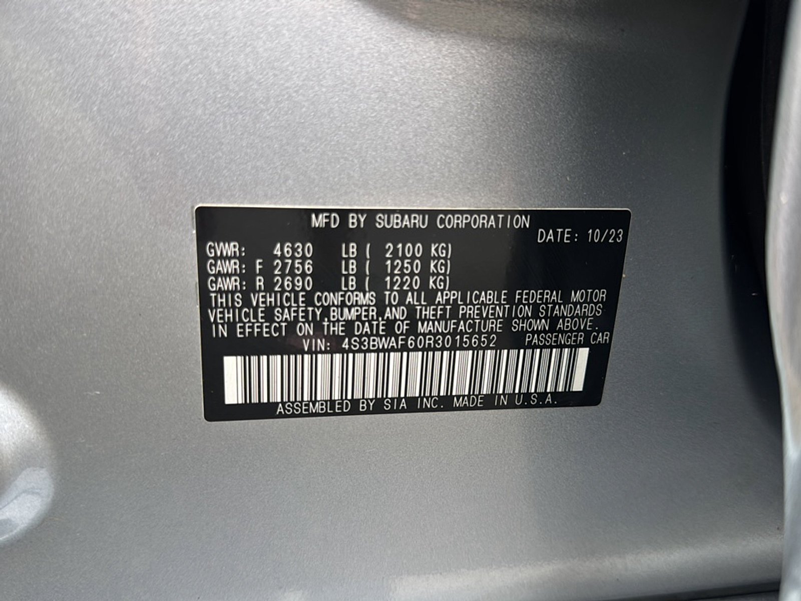 Certified 2024 Subaru Legacy Premium AWD/4WD image 44