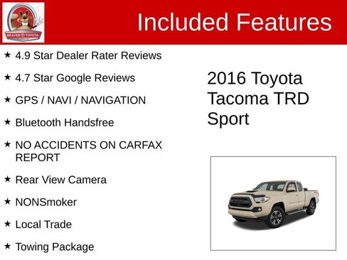Used 2016 Toyota Tacoma TRD Sport w/ Towing Package RWD image 4