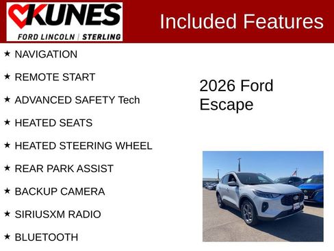 New 2026 Ford Escape ST-Line Select w/ Equipment Group 401A image 3