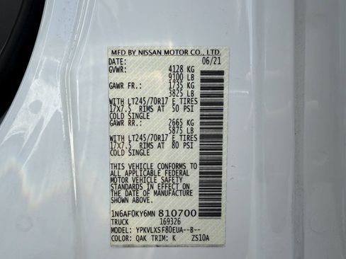 Used 2021 Nissan NV 2500 SV RWD image 26