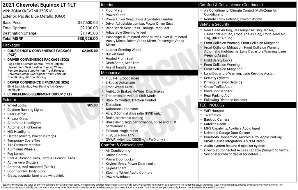 Used 2021 Chevrolet Equinox LT FWD image 4