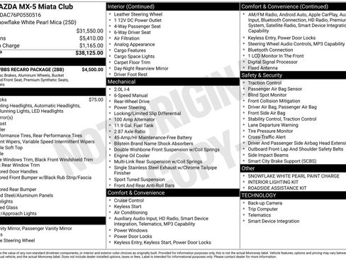 Used 2023 MAZDA MX-5 Miata Club w/ Brembo/BBS Recaro Package image 24