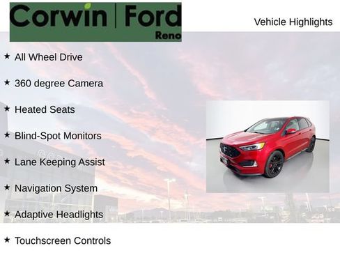 Certified 2022 Ford Edge ST w/ Equipment Group 401A AWD/4WD image 7