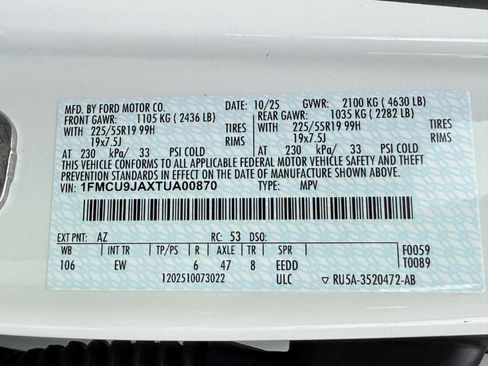 New 2026 Ford Escape Platinum w/ Equipment Group 601A image 19