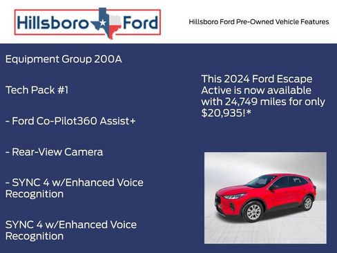 Used 2024 Ford Escape Active w/ Tech Pack #1 FWD image 3