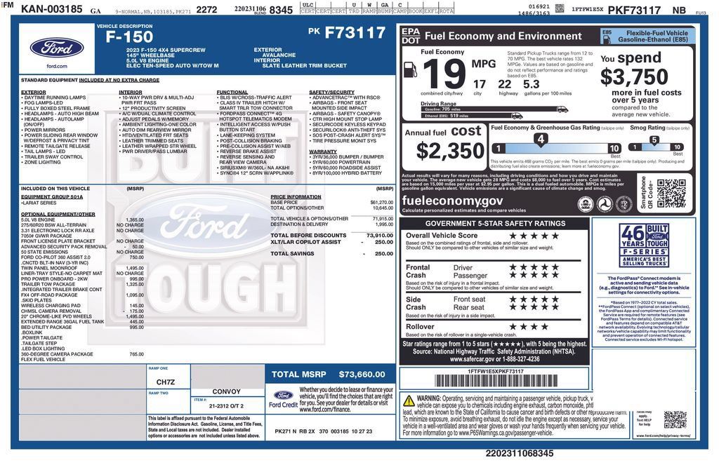 Used 2023 Ford F150 Lariat w/ Trailer Tow Package AWD/4WD image 23