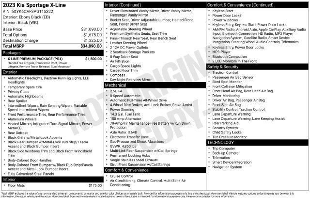 Used 2023 Kia Sportage X-Line w/ X-Line Premium Package AWD/4WD image 38