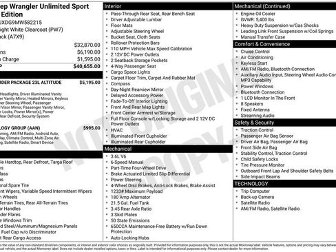 Used 2021 Jeep Wrangler Unlimited Sport AWD/4WD image 2